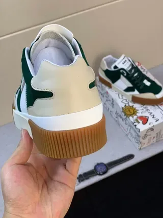 Dolce & Gabbana Portofino Vert Blanc Crème Sneakers Lifestyle 6