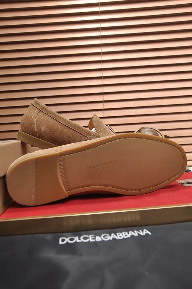 Dolce & Gabbana Portofino Mocassins de camurça tan com mors 3