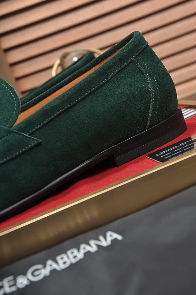 Dolce & Gabbana Portofino Mocassins en Daim Vert 2