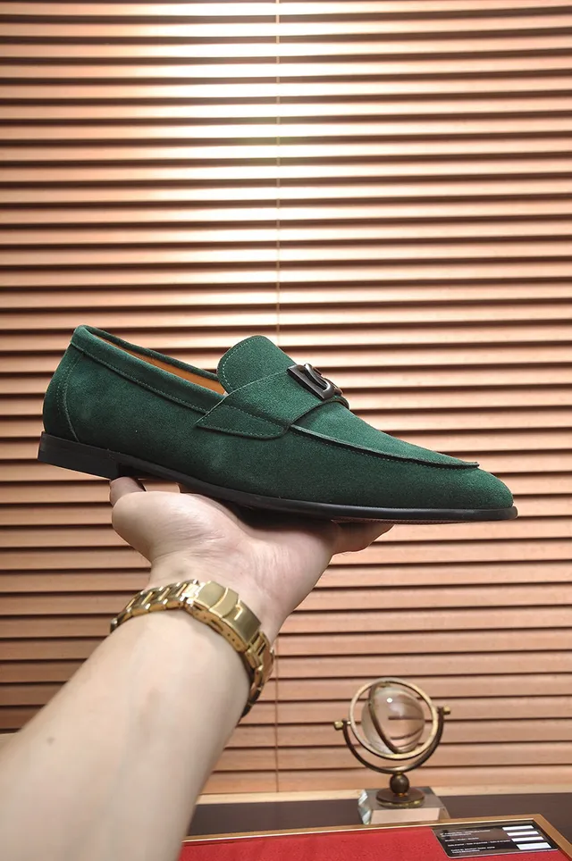 Dolce & Gabbana Portofino Mocassins en Daim Vert 7