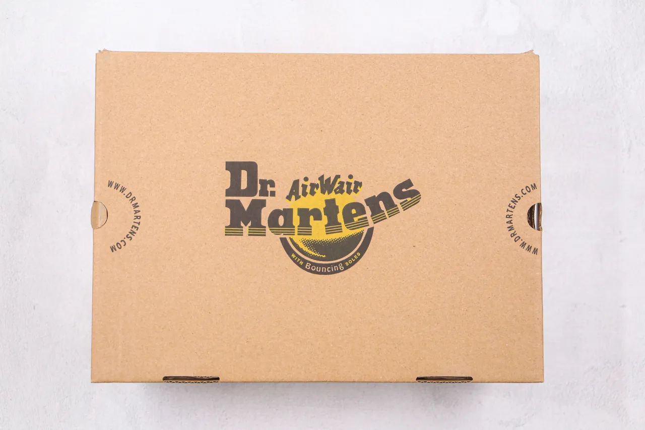Dr. Martens 1460 Black Smooth Leather Yellow Stitch Martin Boots 10