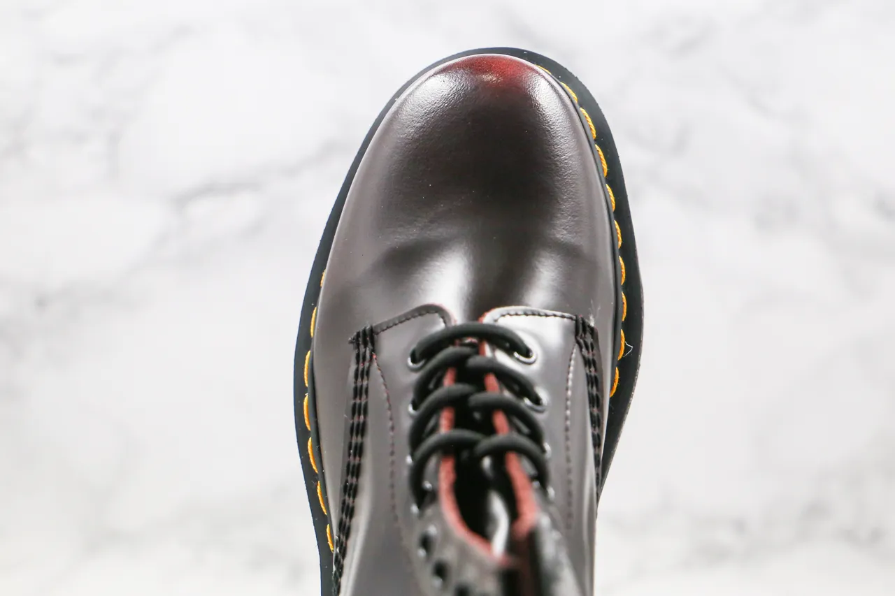 Dr. Martens 1460 Cherry Brown Polished Leather Martin Boot 4
