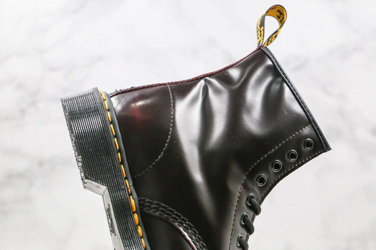 Dr. Martens 1460 Cherry Brown Polished Leather Martin Boot 6