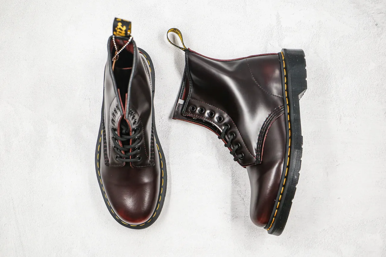 Dr. Martens 1460 Cherry Brown Polished Leather Martin Boot 7