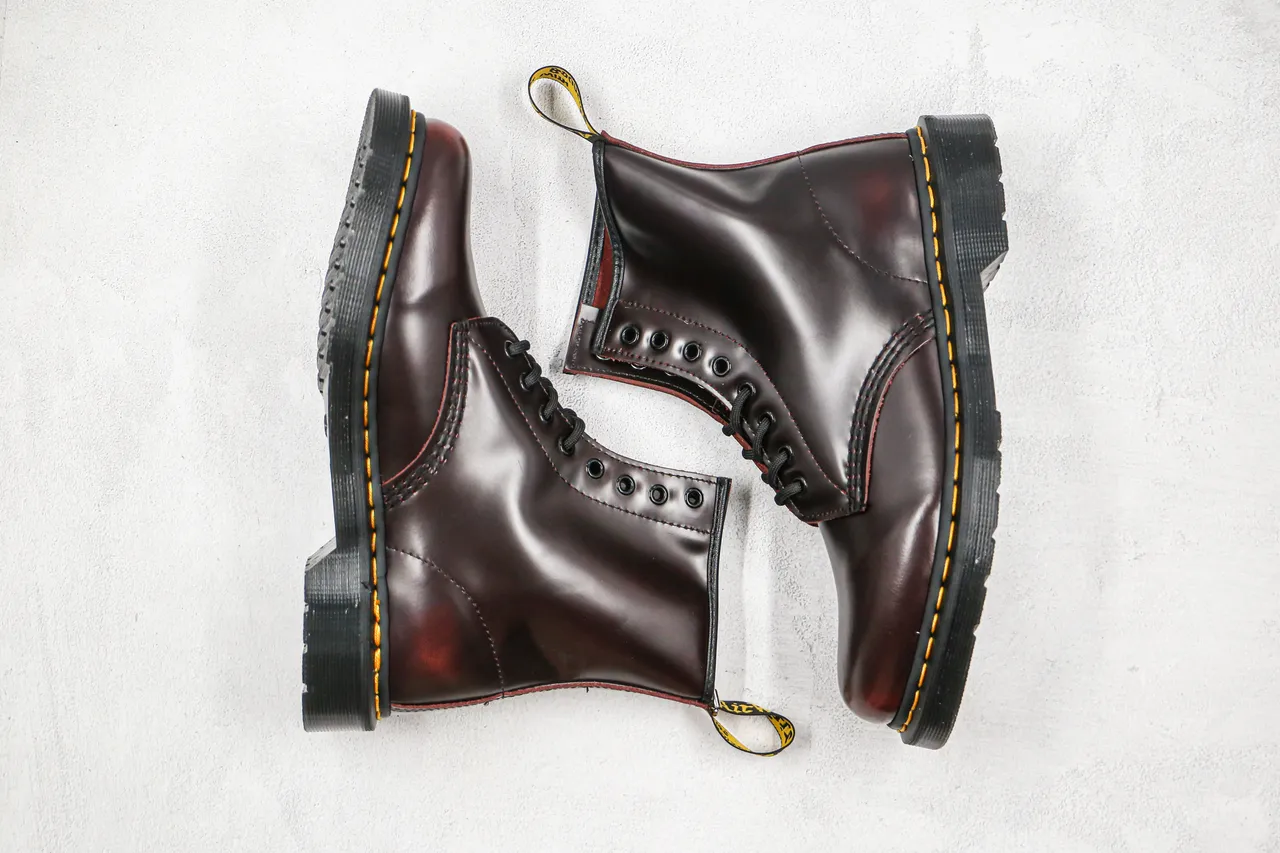 Dr. Martens 1460 Cherry Brown Polished Leather Martin Boot 9
