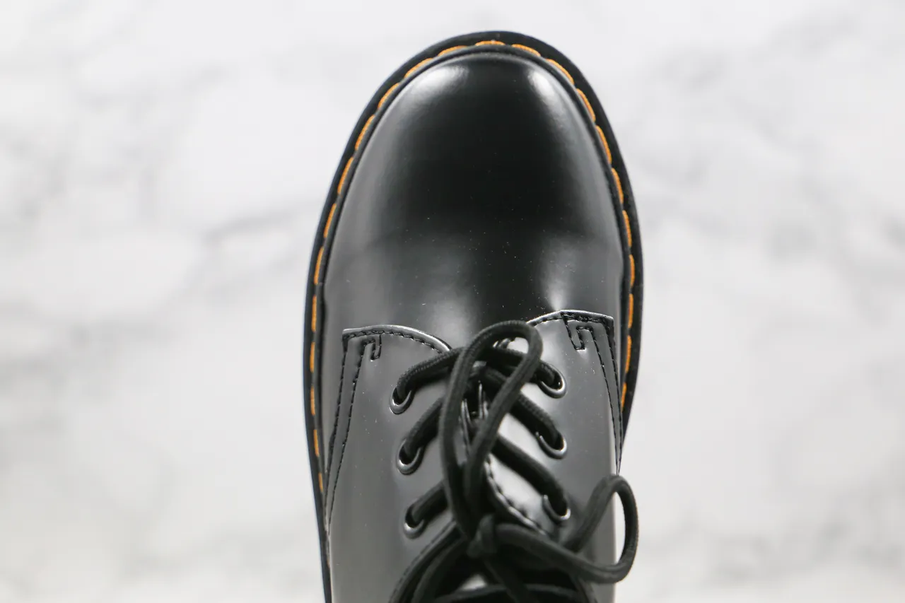 Dr. Martens Jadon Platform Black Leather Oxford Shoes 4
