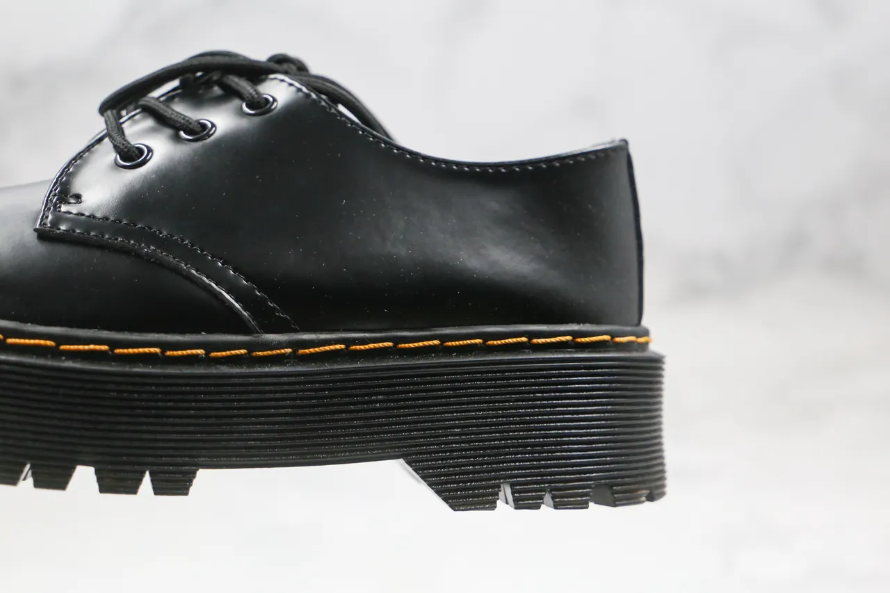 Dr. Martens Jadon Platform Black Leather Oxford Shoes 5
