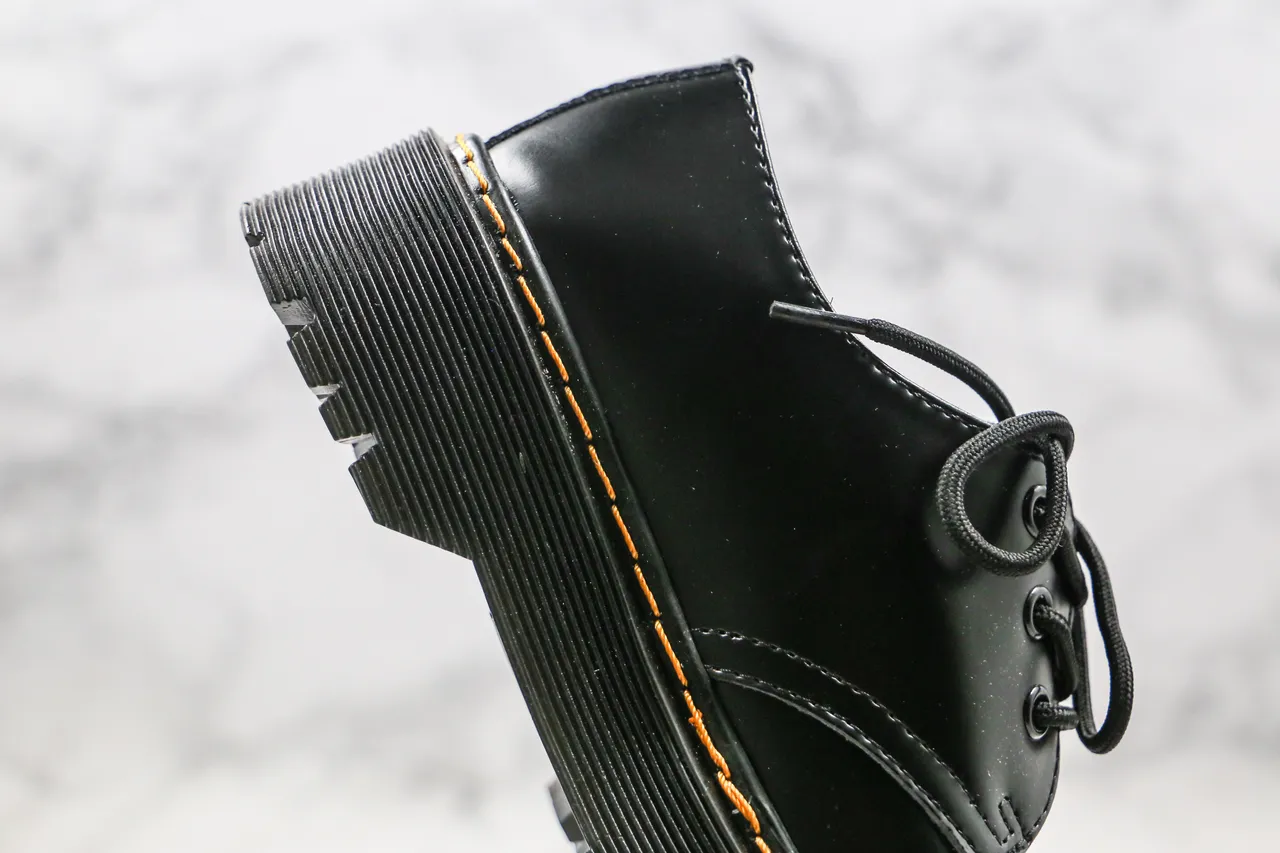 Dr. Martens Jadon Platform Black Leather Oxford Shoes 9