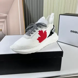 Dsquared2 ICON White Red Maple Leaf Lifestyle Sneakers