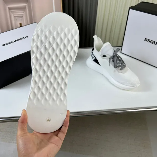 Dsquared2 ICON সাদা লাল ম্যাপেল লিফ লাইফস্টাইল স্নিকার্স 2