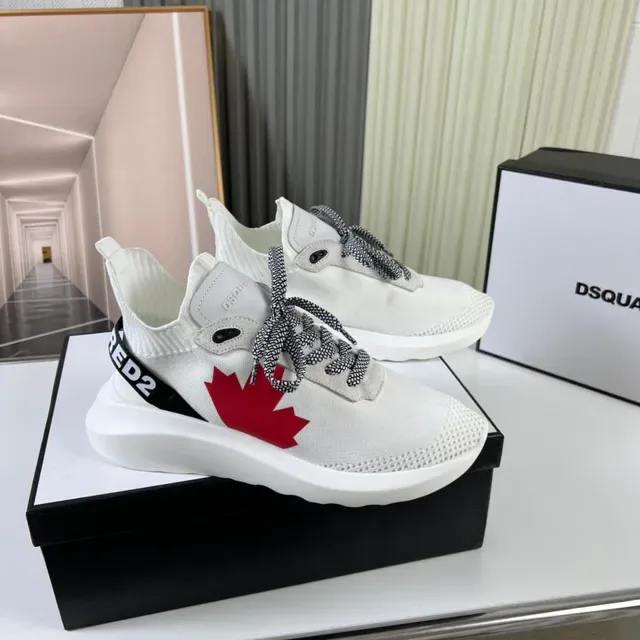 Dsquared2 ICON সাদা লাল ম্যাপেল লিফ লাইফস্টাইল স্নিকার্স 6