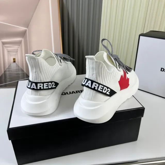 Dsquared2 ICON সাদা লাল ম্যাপেল লিফ লাইফস্টাইল স্নিকার্স 7