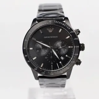 Emporio Armani Chronograph Black Tachymeter Mechanical Watch