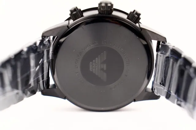 Emporio Armani Chronograph Black Tachymeter Mechanical Watch 7