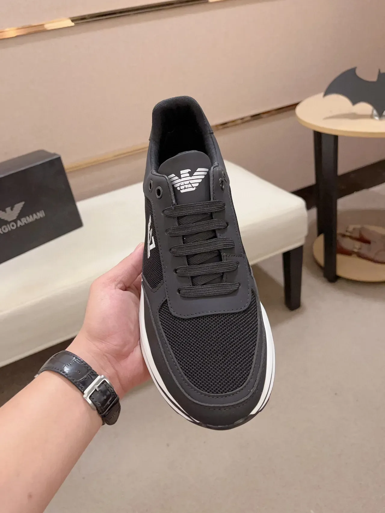 Emporio Armani EA7 Tênis Lifestyle Preto e Branco 2