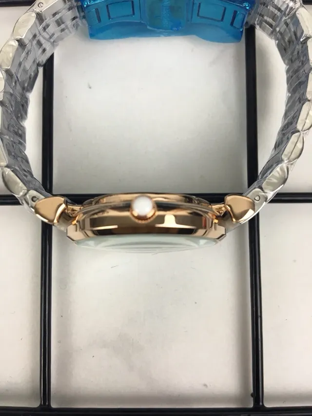 Emporio Armani Argent Or Boîtier Rond Cadran Sunray Montre Quartz 4