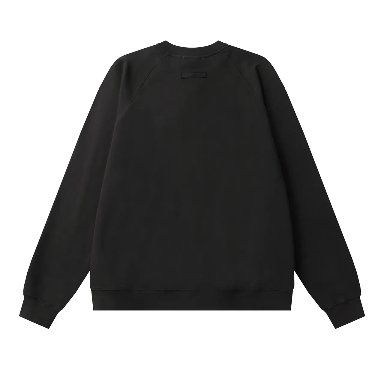 Fear of God Essentials Black Raglan Sleeves Embroidered Chest Logo Sweater 3