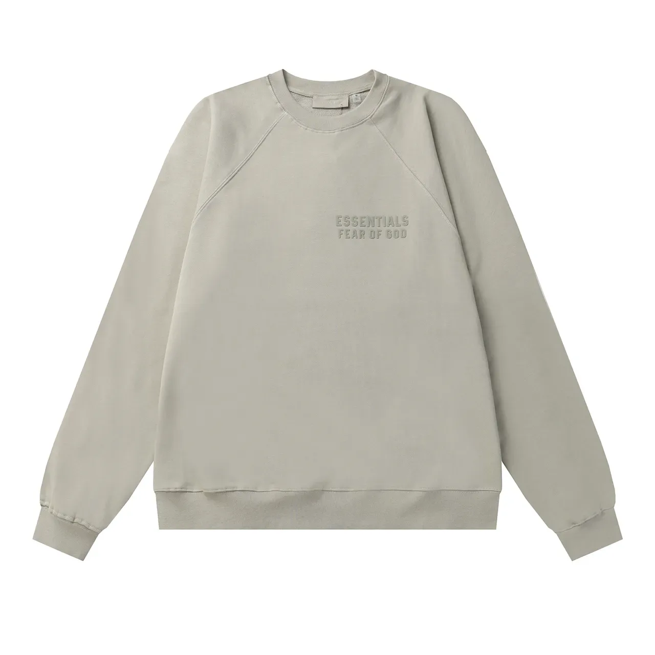 Fear of God Essentials Black Raglan Sleeves Embroidered Chest Logo Sweater 10