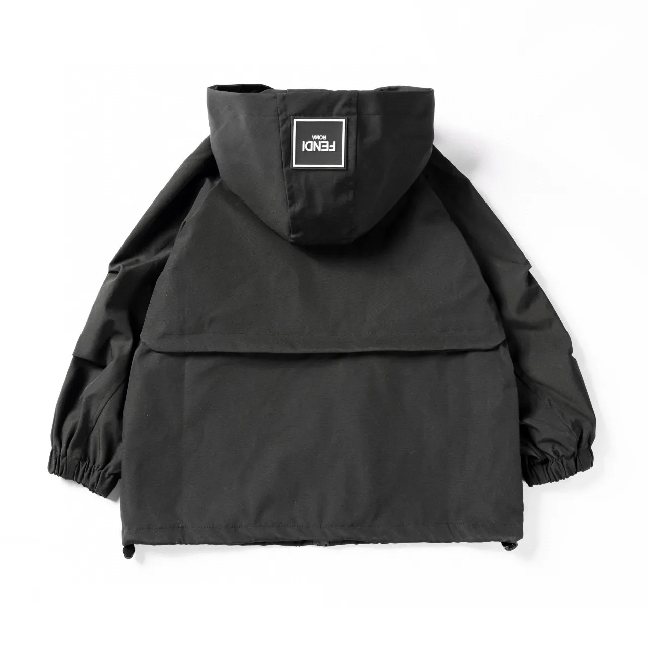 Fendi Black White Hooded Zip-Front Jacket 17