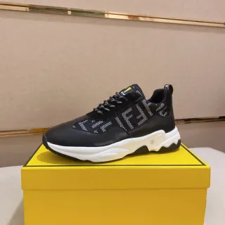 Fendi FF Logo Chunky Sneaker Black and White Chunky Sneakers