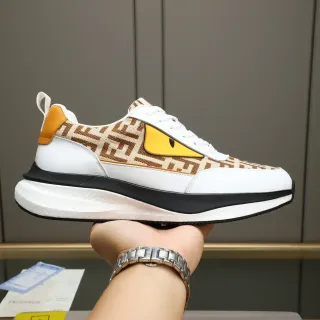 Fendi Monster Eye FF Jacquard White Yellow Lifestyle Sneakers