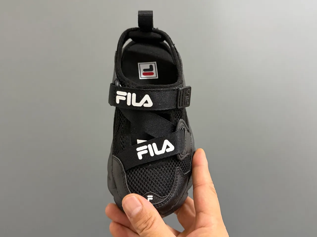 Fila Beige Black Chunky Sole Mesh-and-Synthetic Upper Casual Sandals 14