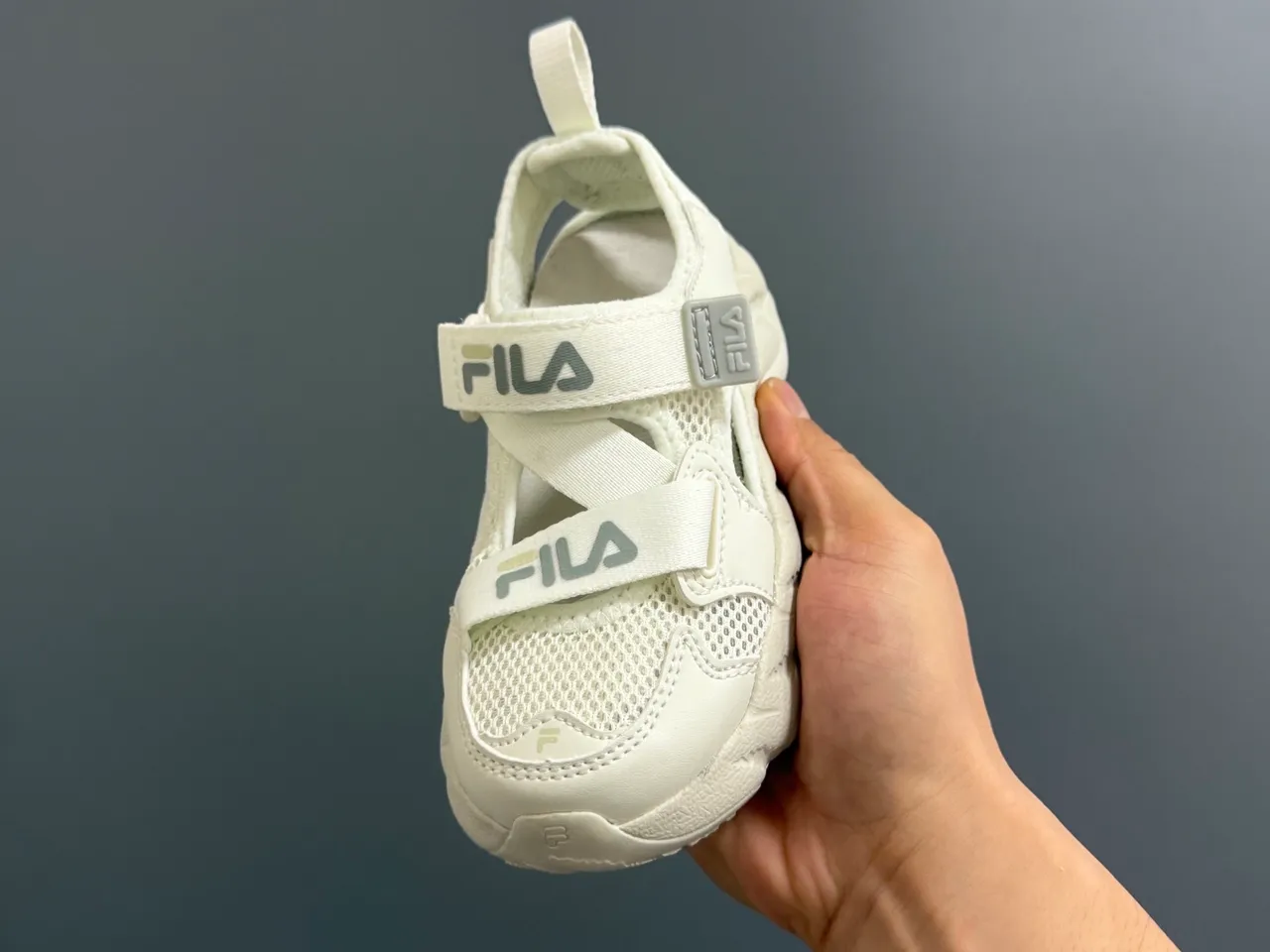 Fila Beige Black Chunky Sole Mesh-and-Synthetic Upper Casual Sandals 19