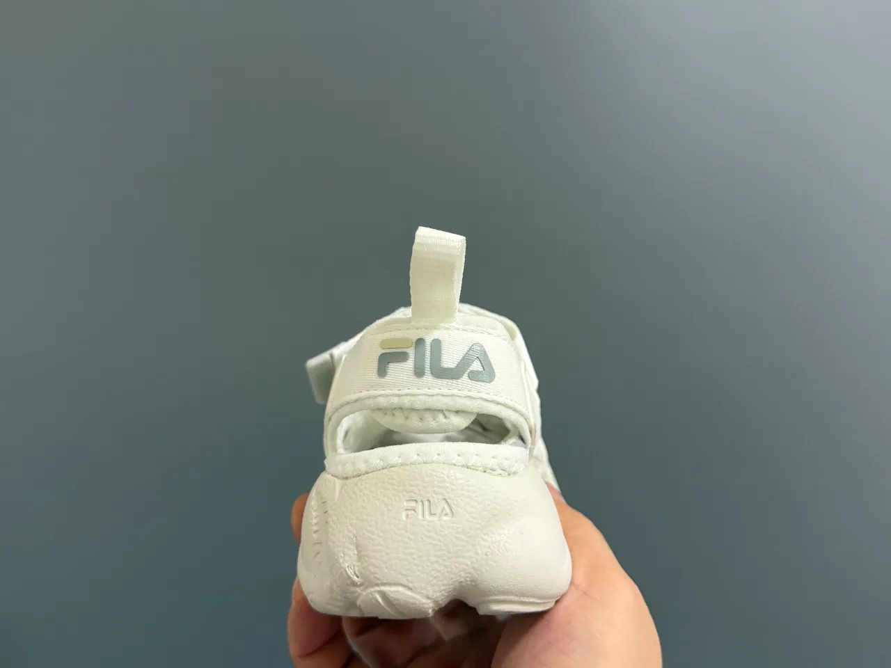 Fila Beige Black Chunky Sole Mesh-and-Synthetic Upper Casual Sandals 22