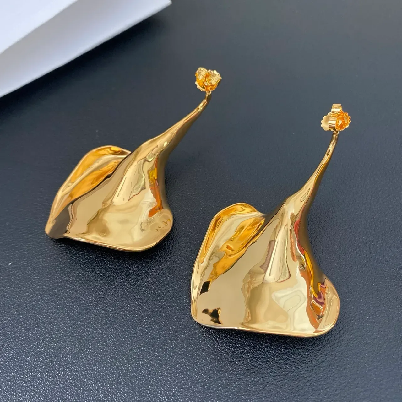 Abstract Molten Metal Sculptural Earrings 4