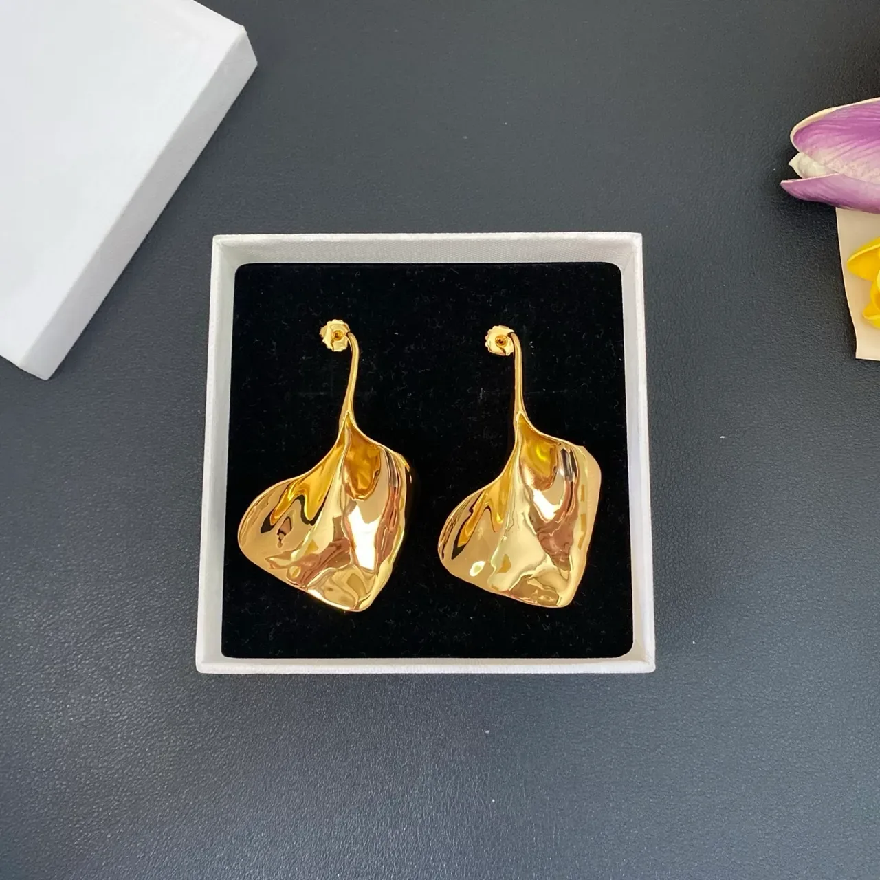 Abstract Molten Metal Sculptural Earrings 8