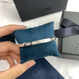 apm Monaco Bracelete de bangle com pedras engastadas e com bisagra