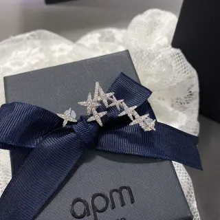 apm Star Motif Pavé Stud Earrings