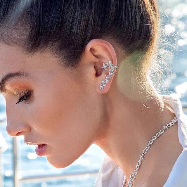 apm Star Motif Pavé Stud Earrings 2