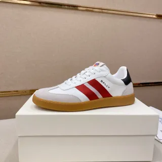 Bally أبيض أحمر بحري gum أحذية رياضية نمط حياة