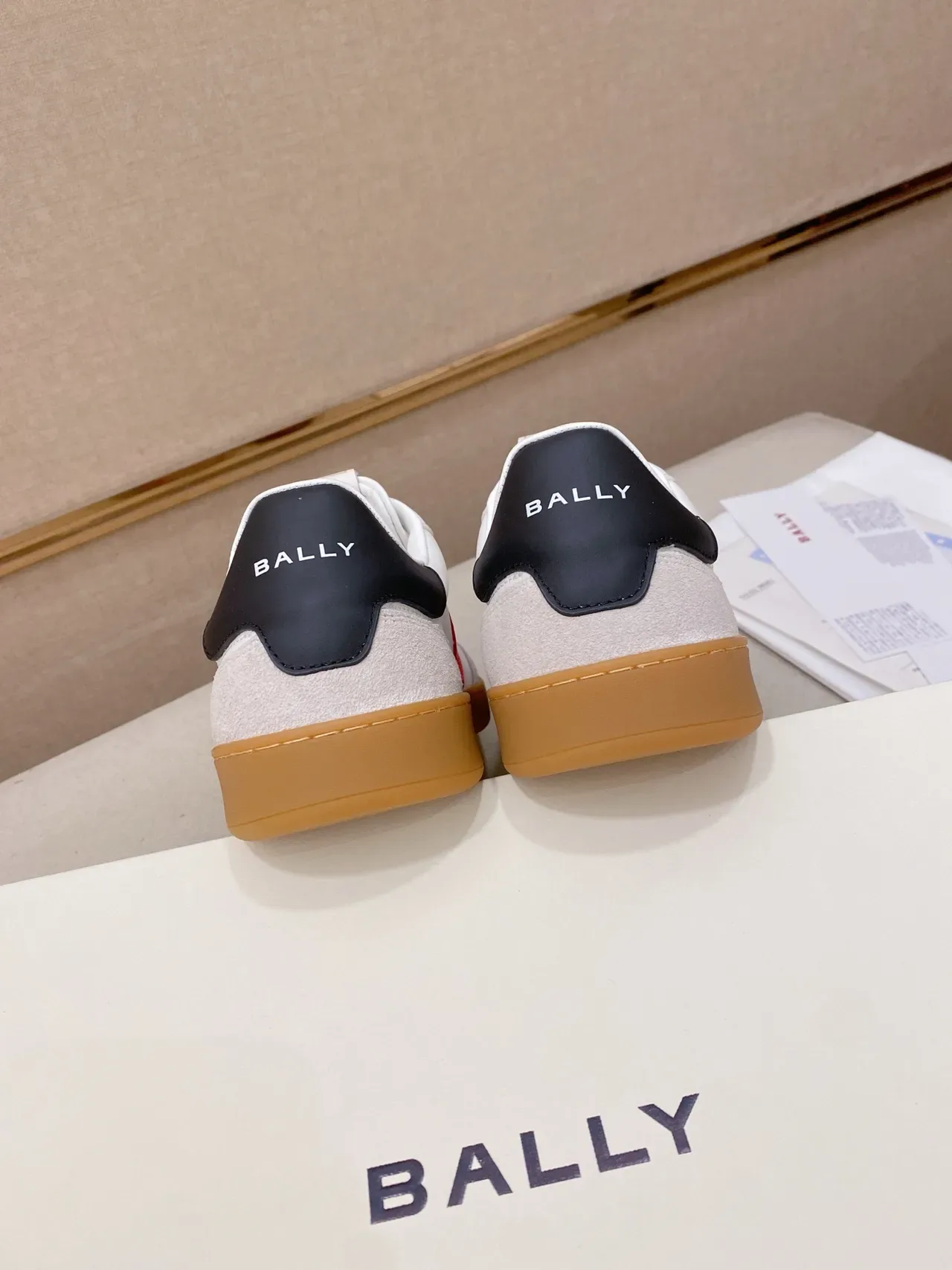 Bally White Red Navy Gum Lifestyle Sneakers 3