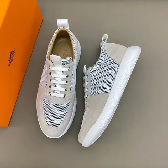 Beige and Gray Mesh-Suede Hybrid Low-Top Casual Sneaker 8