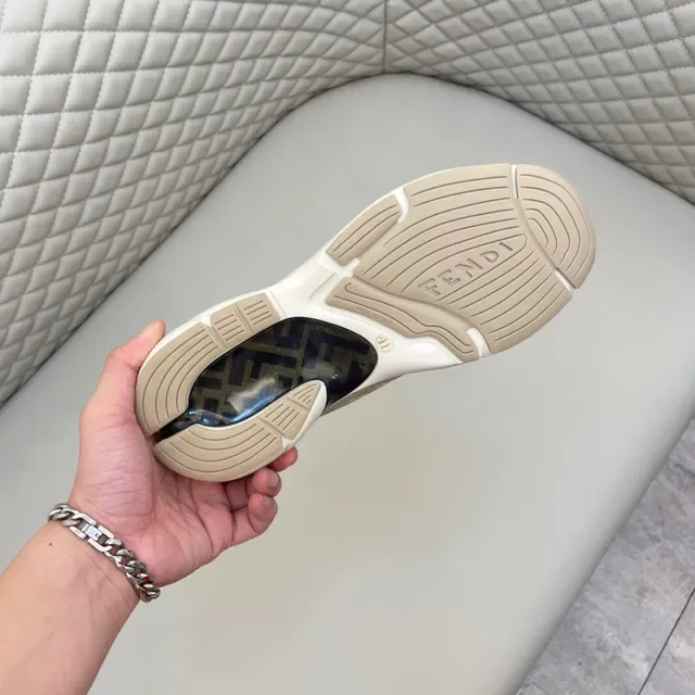 Beige and Olive Logo Panel Lifestyle Sneaker 2