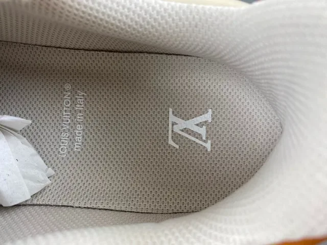 Beige and Tan Monogrammed Retro Low-Top Sneaker 7