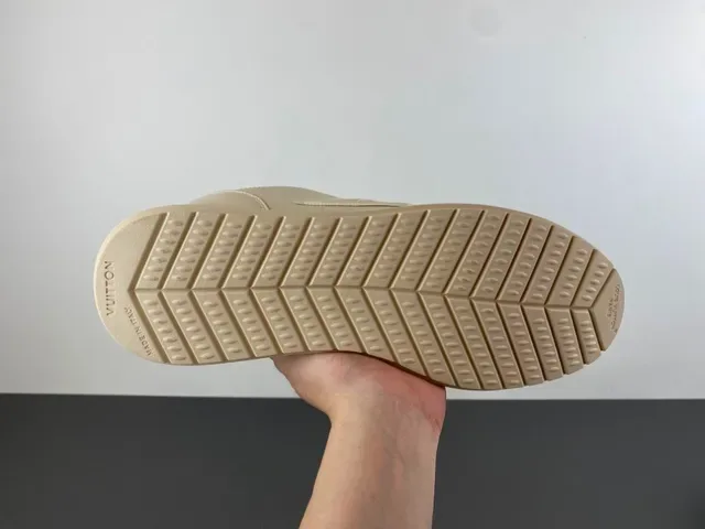 Beige and Tan Monogrammed Retro Low-Top Sneaker 9