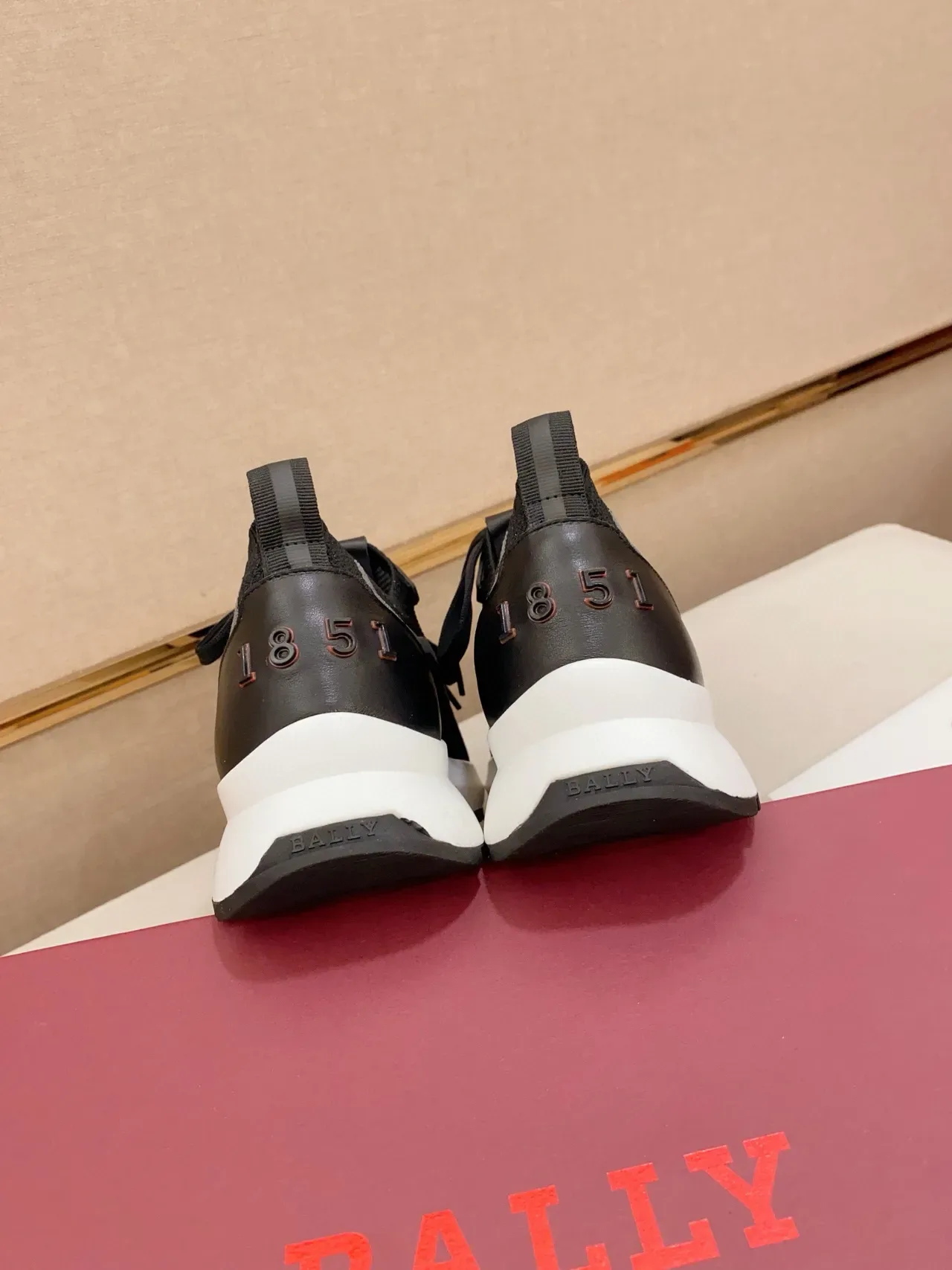 Black and Gray Knit Wave-Overlay Platform Sneaker 3