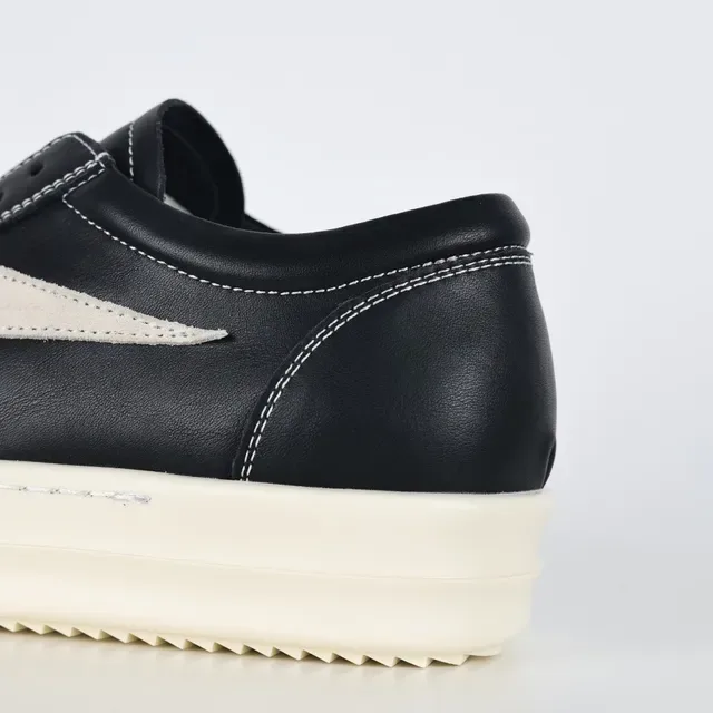 Black and Off-White Platform Leather Sneaker 4
