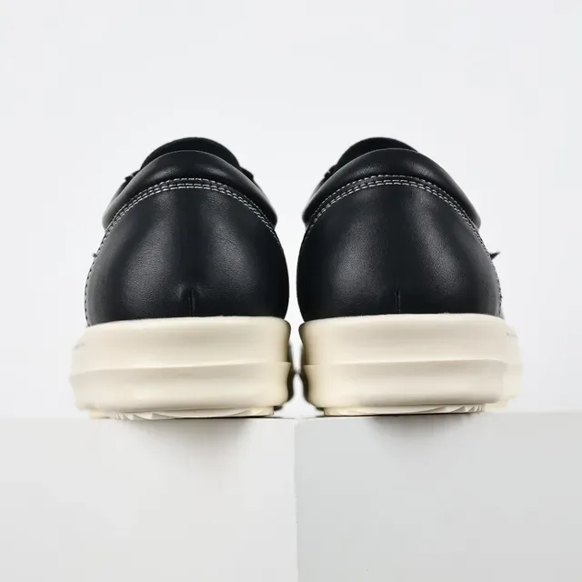 Black and Off-White Platform Leather Sneaker 8