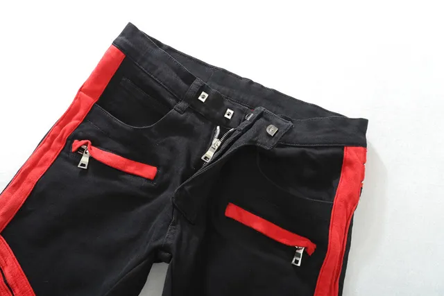 بناطال موتو ستايل أسود وأحمر بانيل 18