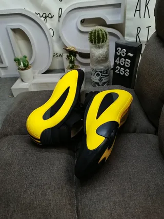 Black and Yellow Sculpted Midsole Lifestyle Sneakers 6