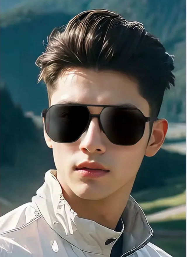 Black Aviator-Style Thin Metal Frame Sunglasses 9