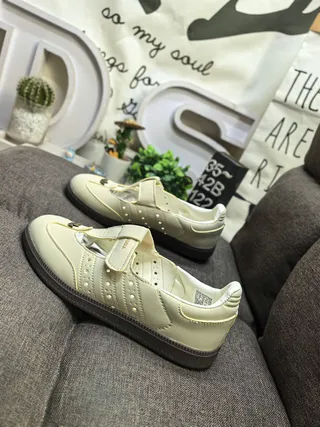 Black Beige T-Strap Studded Mary Jane Shoes 17