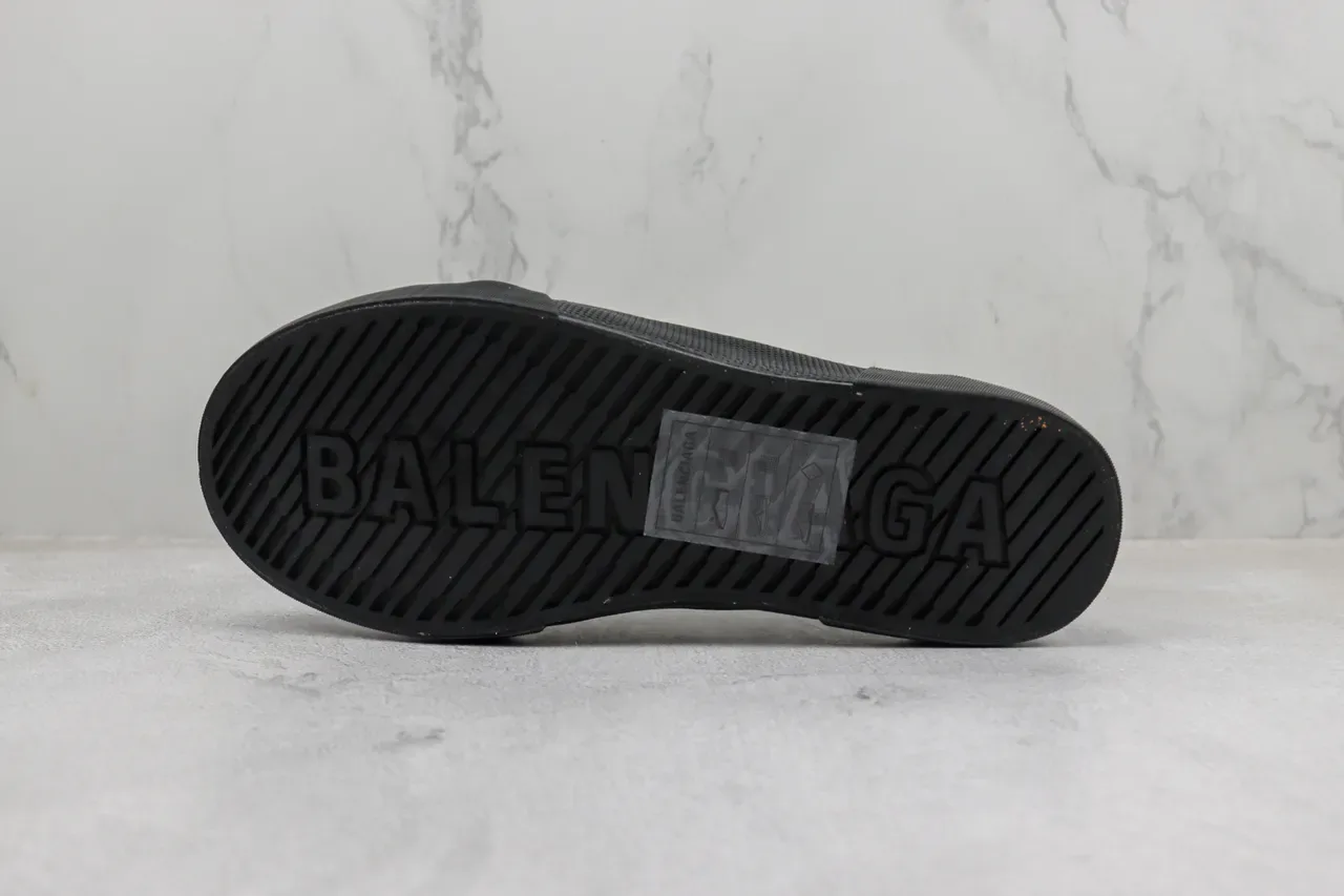 Black Blue Canvas Upper Frayed Collar Lining Sneakers 8