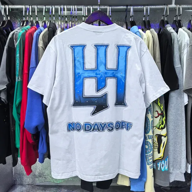 Black Blue Graphic Print Oversized Fit T-Shirt 9