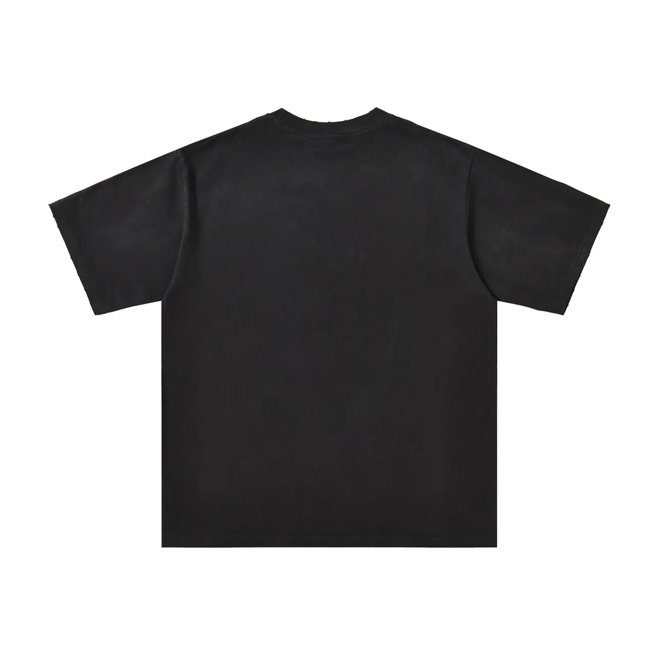 Black Distressed Graphic Print Oversized T-Shirt 4
