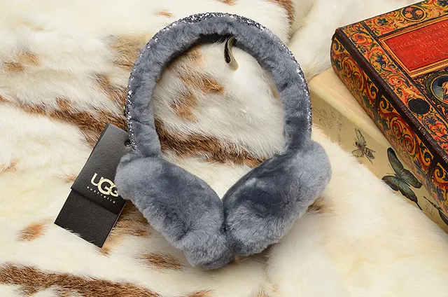 Boné com faixa preto e dourada fluffy faux fur glitter-accented 15